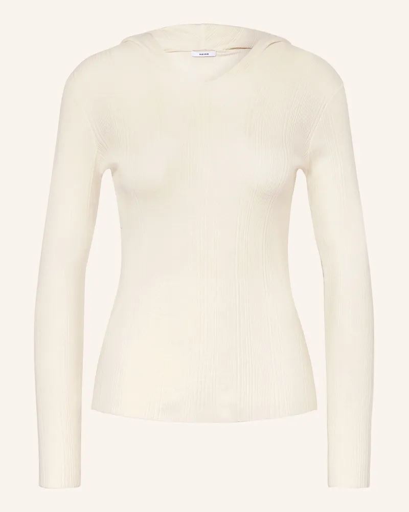 Reiss Strick-Hoodie CHLOE Ecru
