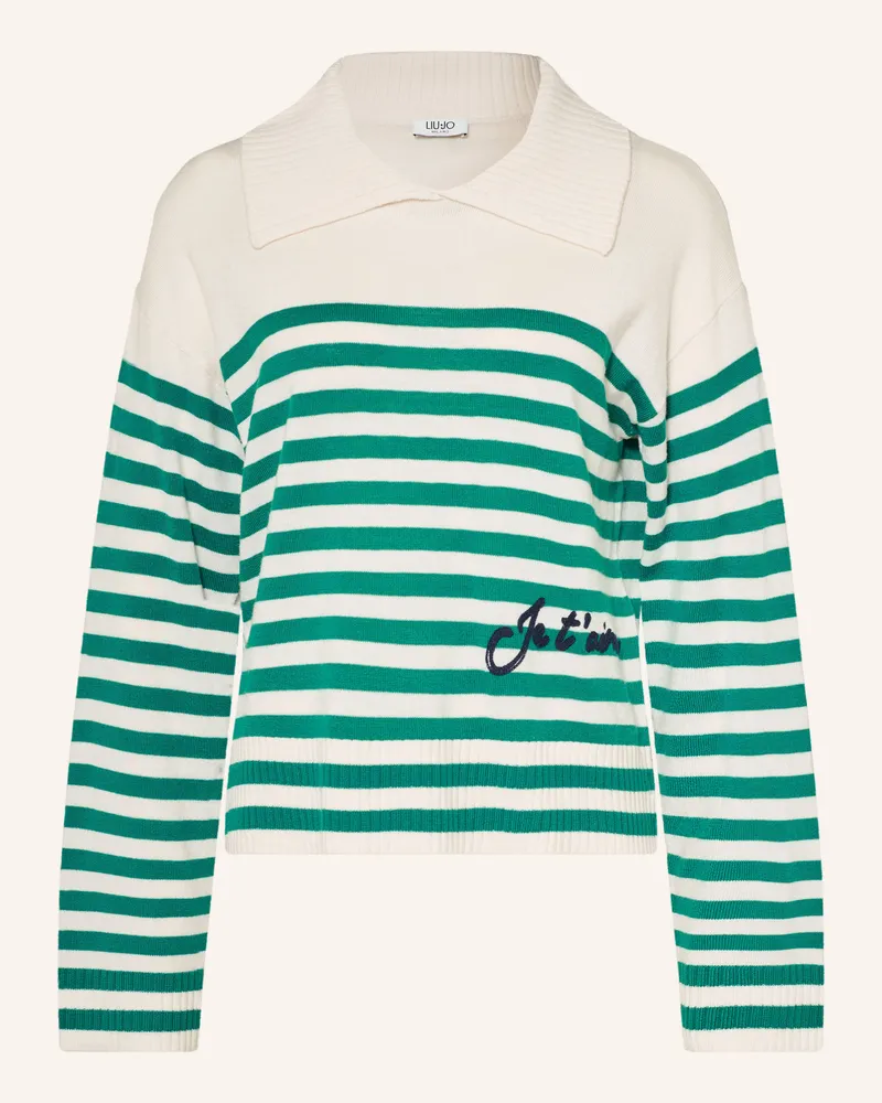 Liu Jo Pullover weiss Dunkelgrün