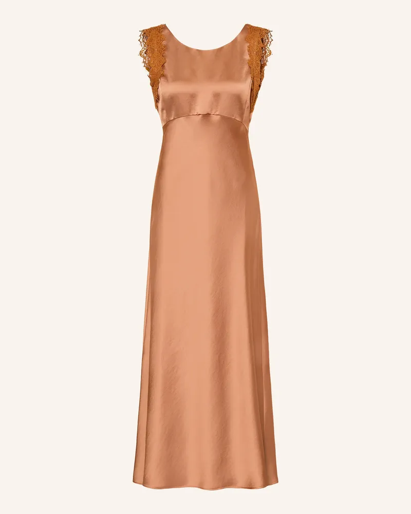 Luisa Cerano Abendkleid Mit Spitze rot Cognac