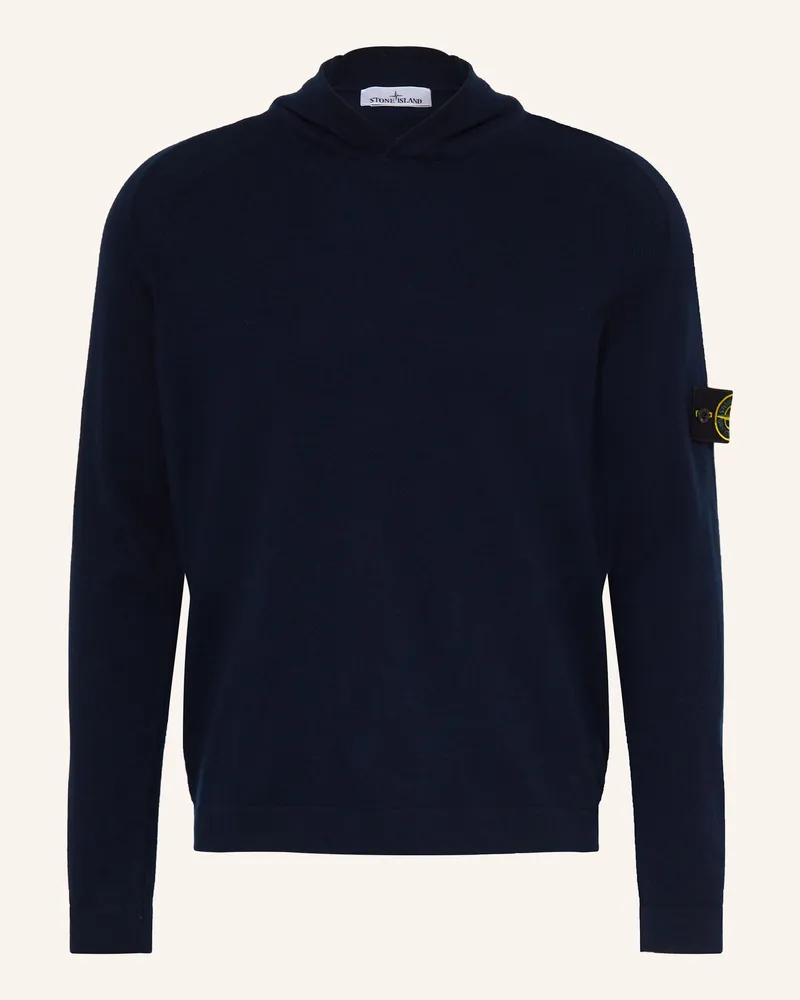 Stone Island Strick-Hoodie Dunkelblau
