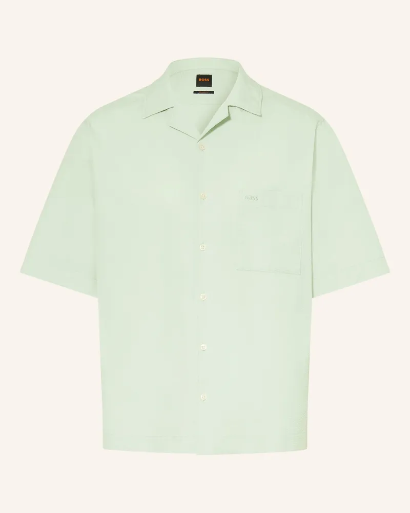 HUGO BOSS Resorthemd Lapisy Regular Fit blau Mint