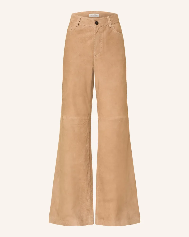 Marc O'Polo Lederhose beige Hellbraun