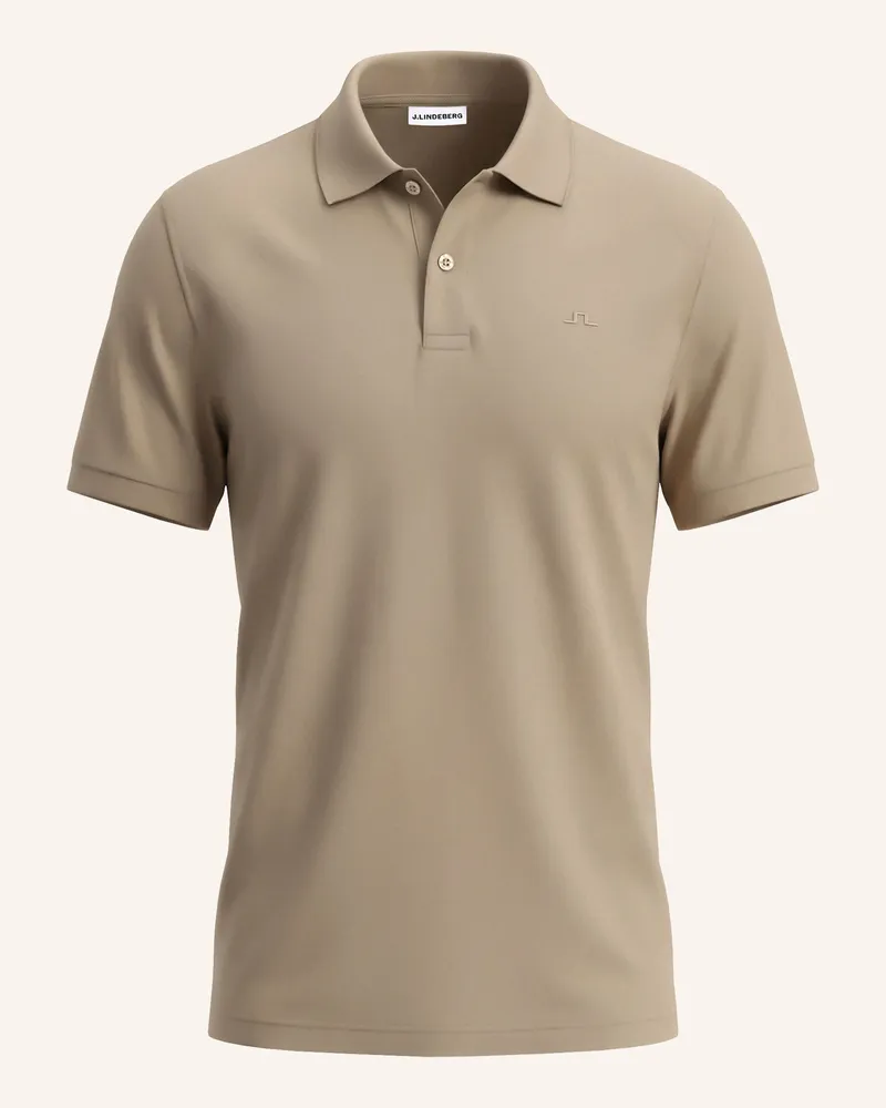 J.Lindeberg Kurzarm‑Polo‑Top braun Beige