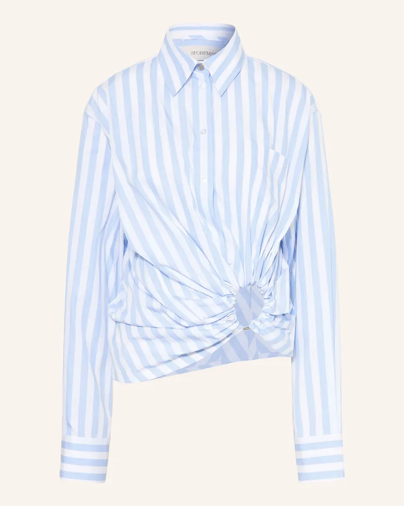 SPORTMAX Hemdbluse Palmizi Mit Cut-Out blau Weiss