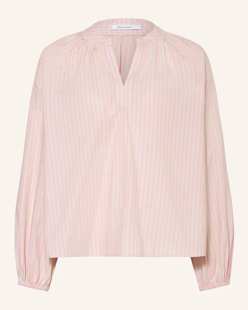 Soluzione Oversized-Blusenshirt Beige