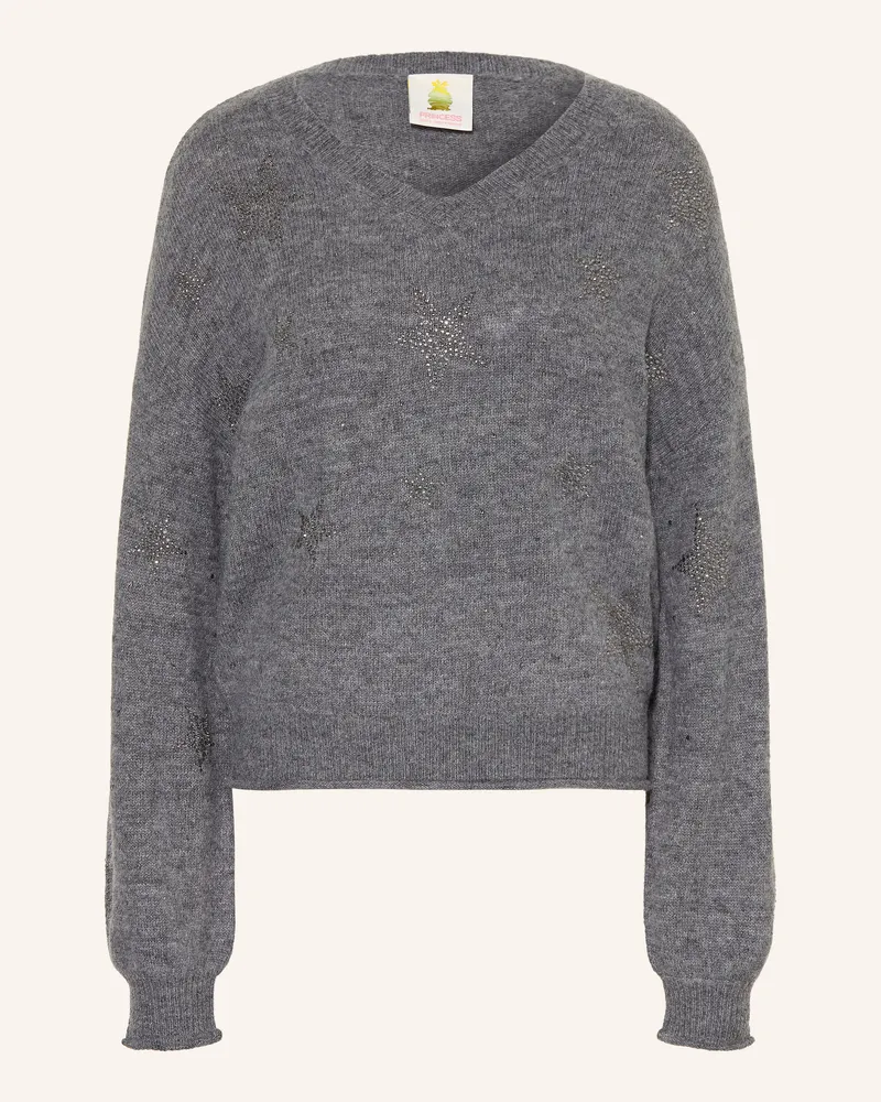 Princess goes Hollywood Pullover Mit Schmucksteinen grau Grau