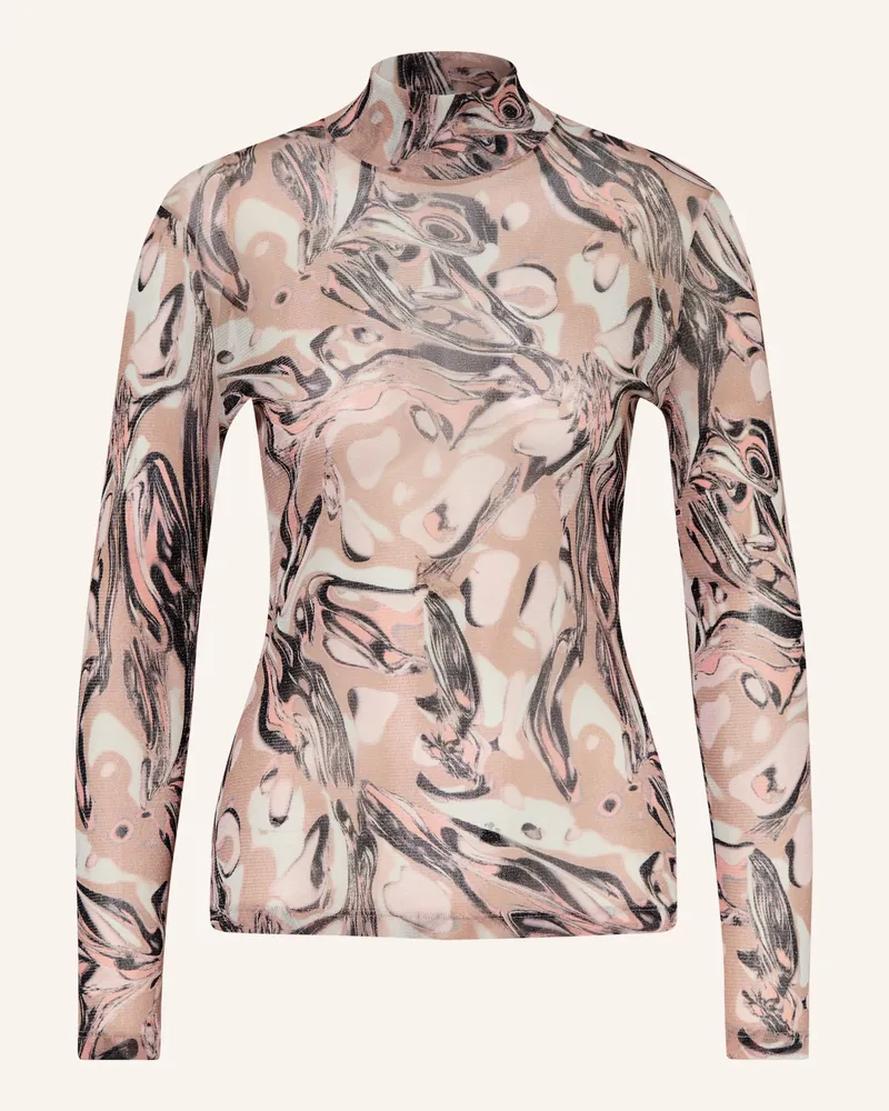 Marc Cain Longsleeve Aus Mesh Mit Glitzergarn beige 182