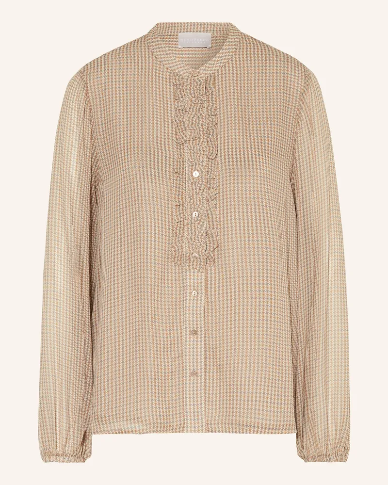 hemisphere Bluse Mit Rüschen braun Camel