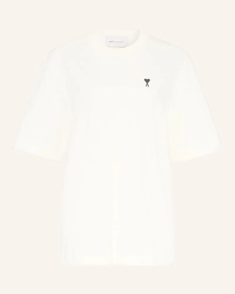 AMI Paris Oversized-Shirt weiss Creme