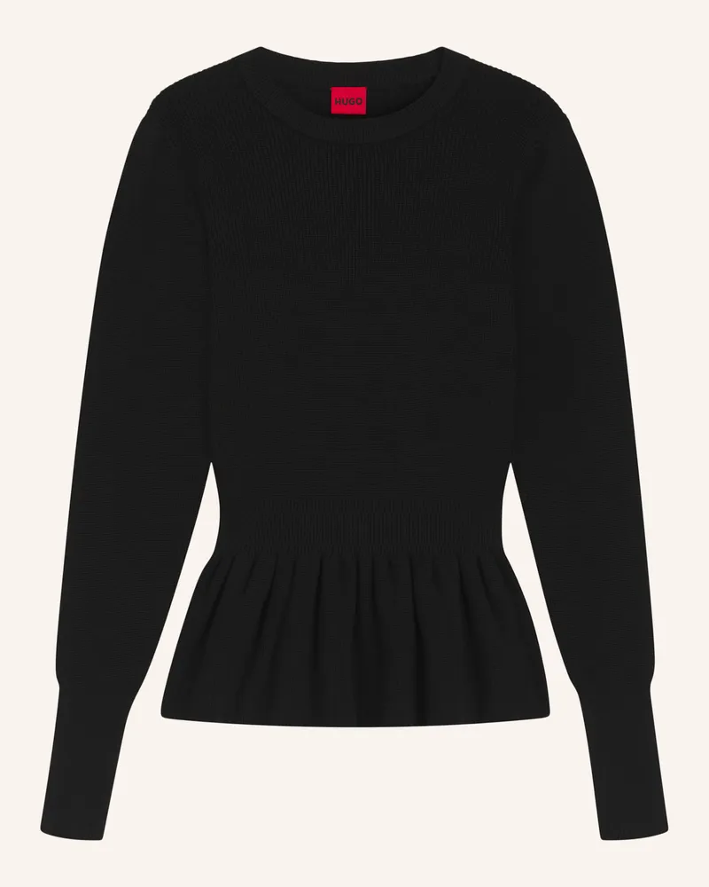 HUGO BOSS Pullover SABANNA Slim Fit Schwarz