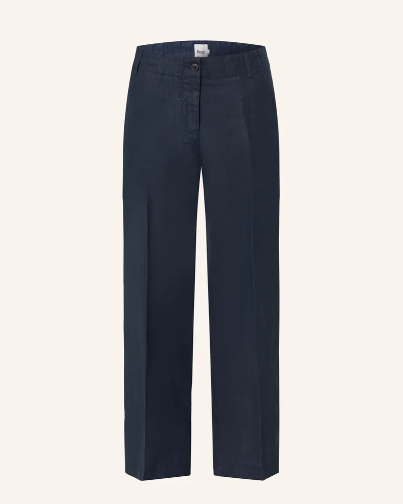 Brax 7/8-Leinenhose Maine blau Dunkelblau