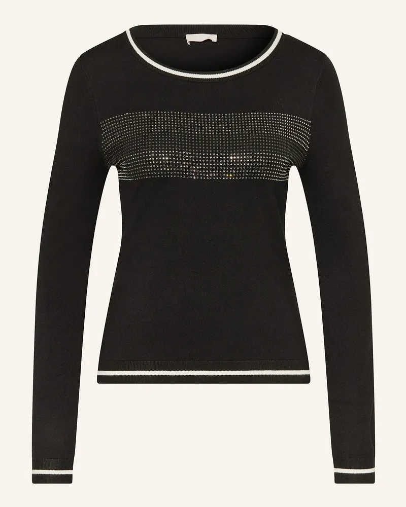 Liu Jo Pullover mit Schmucksteinen Schwarz