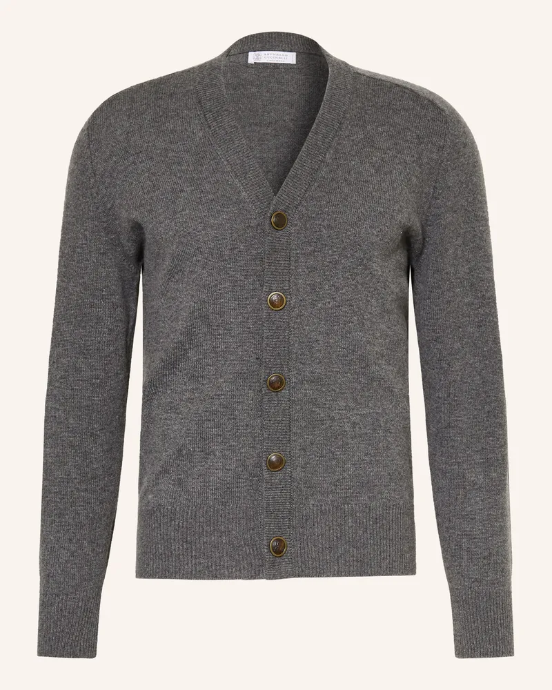 Brunello Cucinelli Strickjacke Aus Cashmere grau Grau