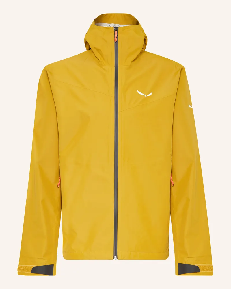 Salewa Regenjacke PUEZ AQUA POWERTEX Dunkelgelb