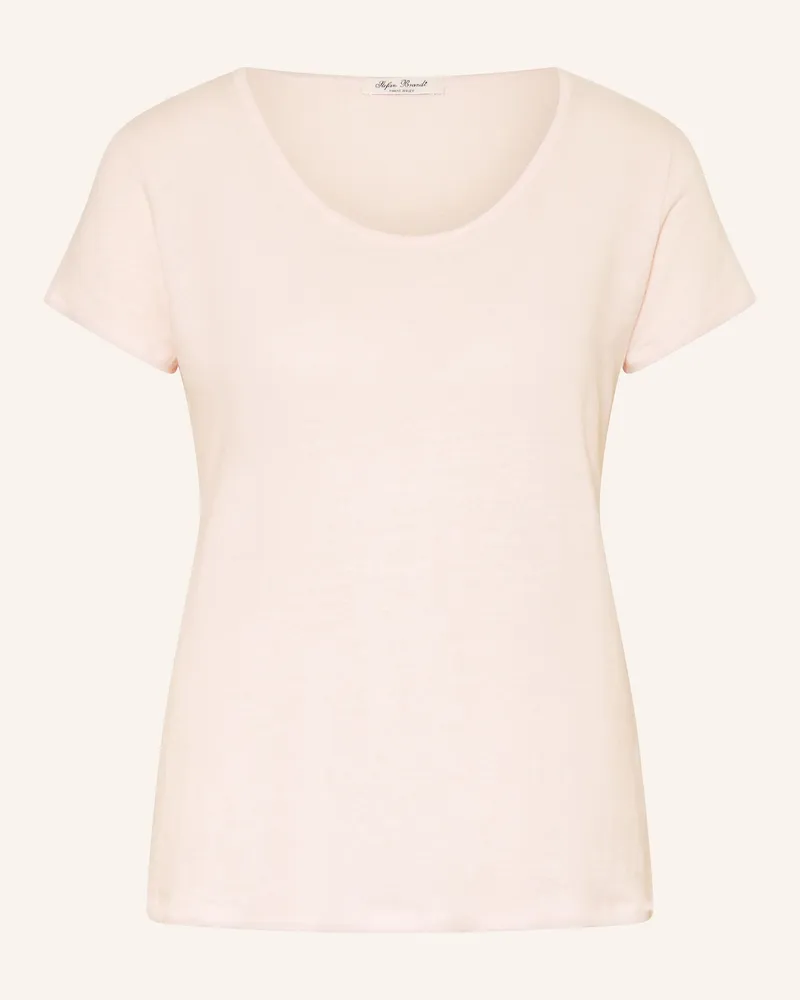 Stefan Brandt T-Shirt Aus Leinen rosa Rosé
