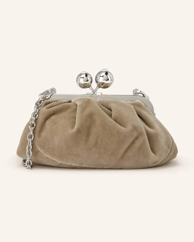 Max Mara Umhängetasche VALANCE mit Schmucksteinen Beige