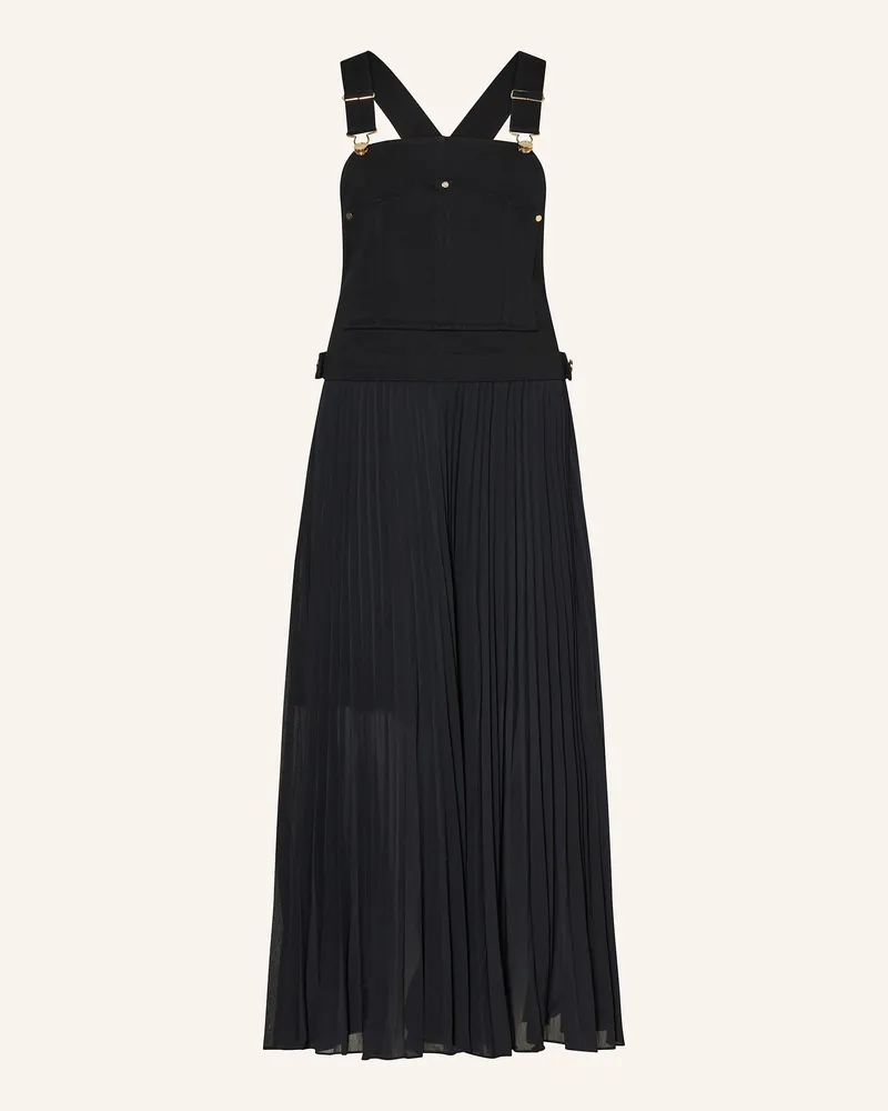 Claudie Pierlot Latzkleid im Materialmix Schwarz