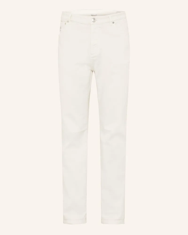 Brunello Cucinelli Jeans Leisure Fit weiss C7506