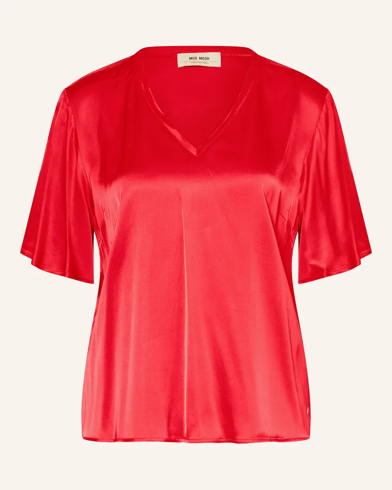Mos Mosh Blusenshirt MMEVIE aus Satin Rot