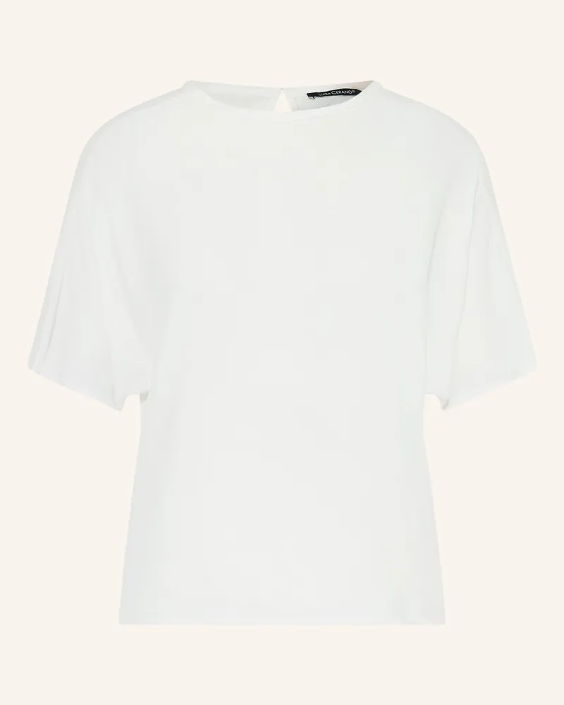 Luisa Cerano Blusenshirt Im Materialmix weiss Weiss