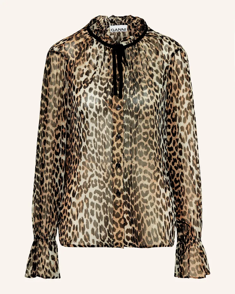 Ganni Bluse Braun