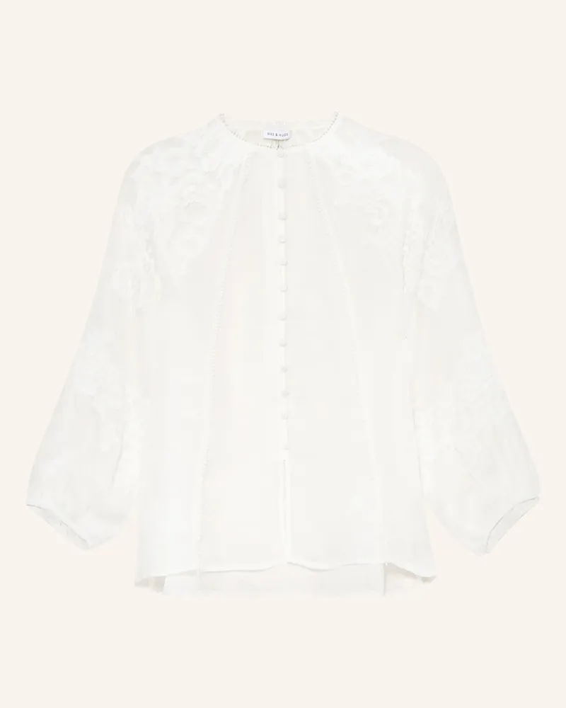 Mrs & HUGS Bluse Mit Spitze weiss Weiss