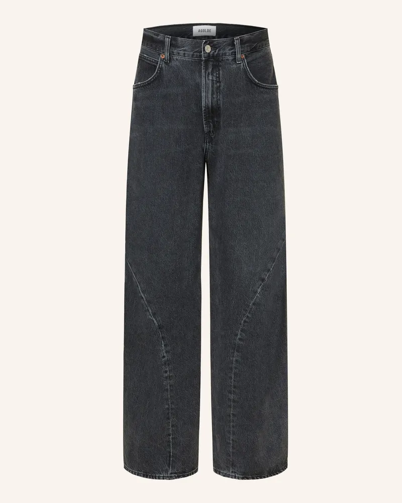AGOLDE Jeans Twist Wide Fit schwarz Dunkelgrau