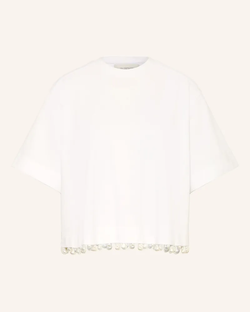 SPORTMAX T-Shirt Mit Schmuckperlen weiss Weiss