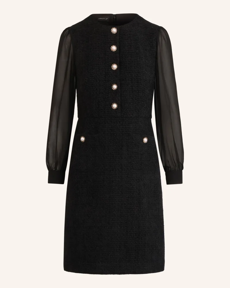 Apart Bouclékleid schwarz Schwarz