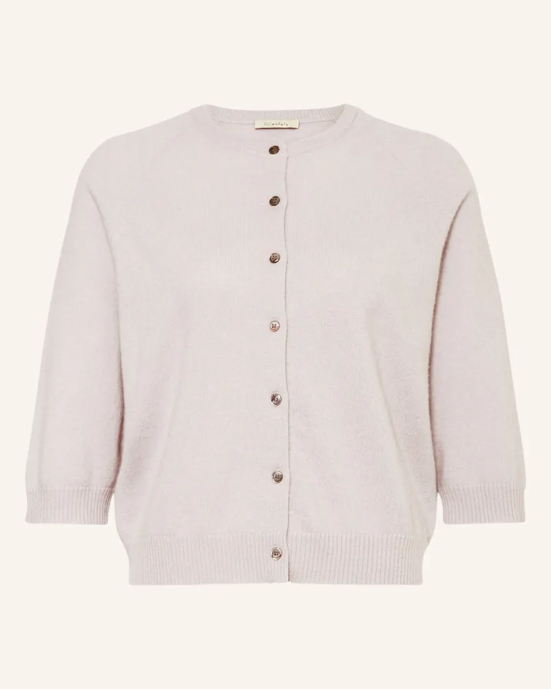 lilienfels Strickjacke aus Cashmere mit 3/4-Arm Hellgrau
