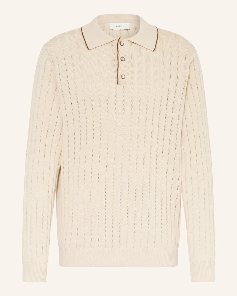 LES DEUX Strick-Poloshirt BOGART Beige