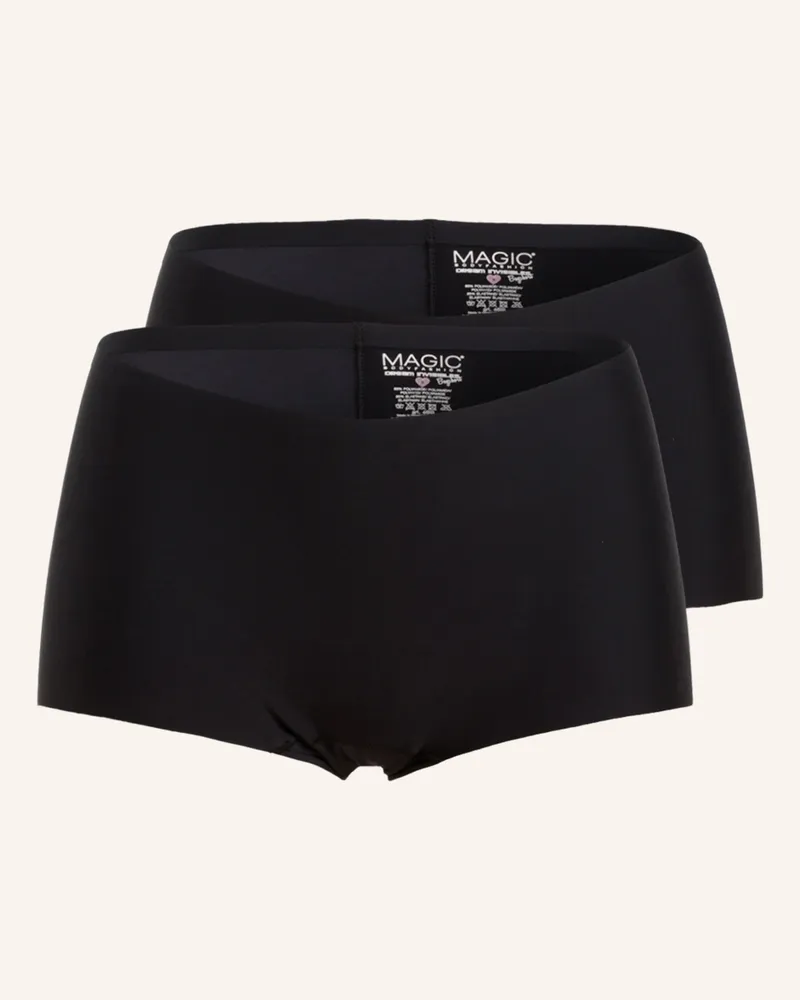 Magic Bodyfashion 2er-Pack Panties Dream Invisibles Boyshort schwarz Schwarz