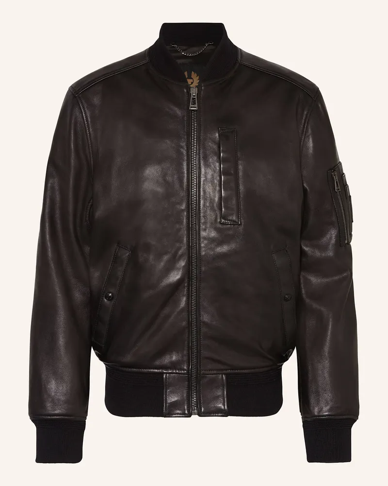 Belstaff Lederjacke Marker schwarz Schwarz
