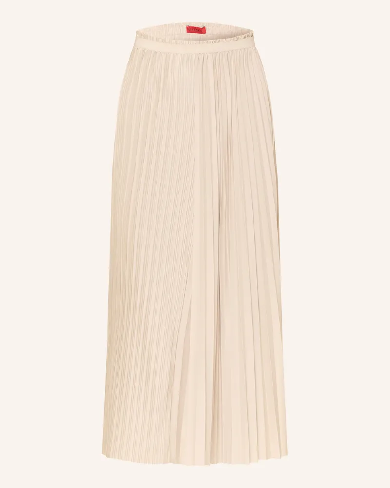 MAX&Co. Plisseerock PAGELLA aus Satin Beige