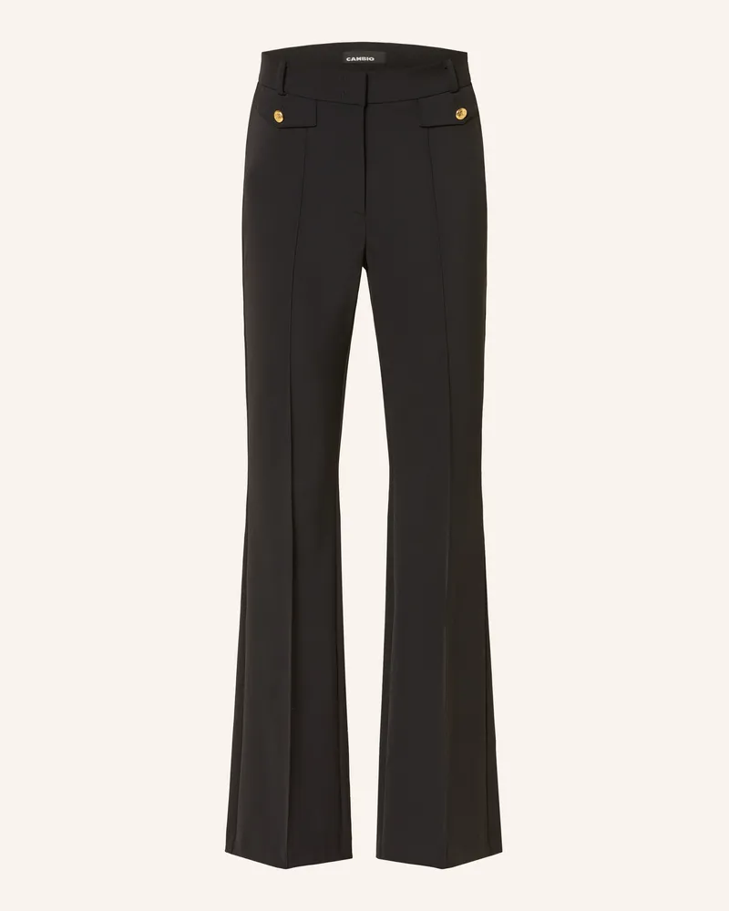 Cambio Bootcut-Hose Fleur schwarz Schwarz