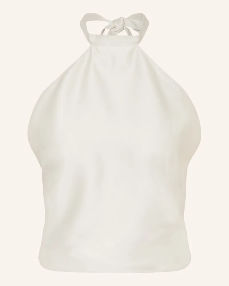 Juvia Neckholder-Top Sissy Aus Satin weiss Weiss