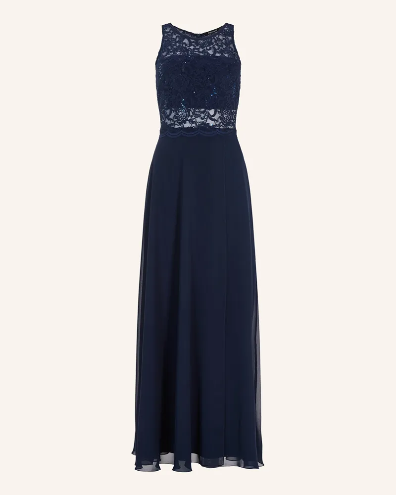 Swing Abendkleid mit Pailletten Dunkelblau
