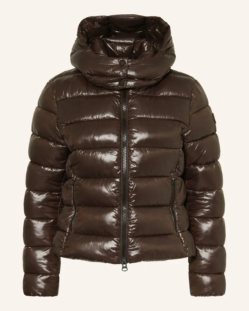 Save The Duck Steppjacke COSMARY mit abnehmbarer Kapuze Dunkelbraun