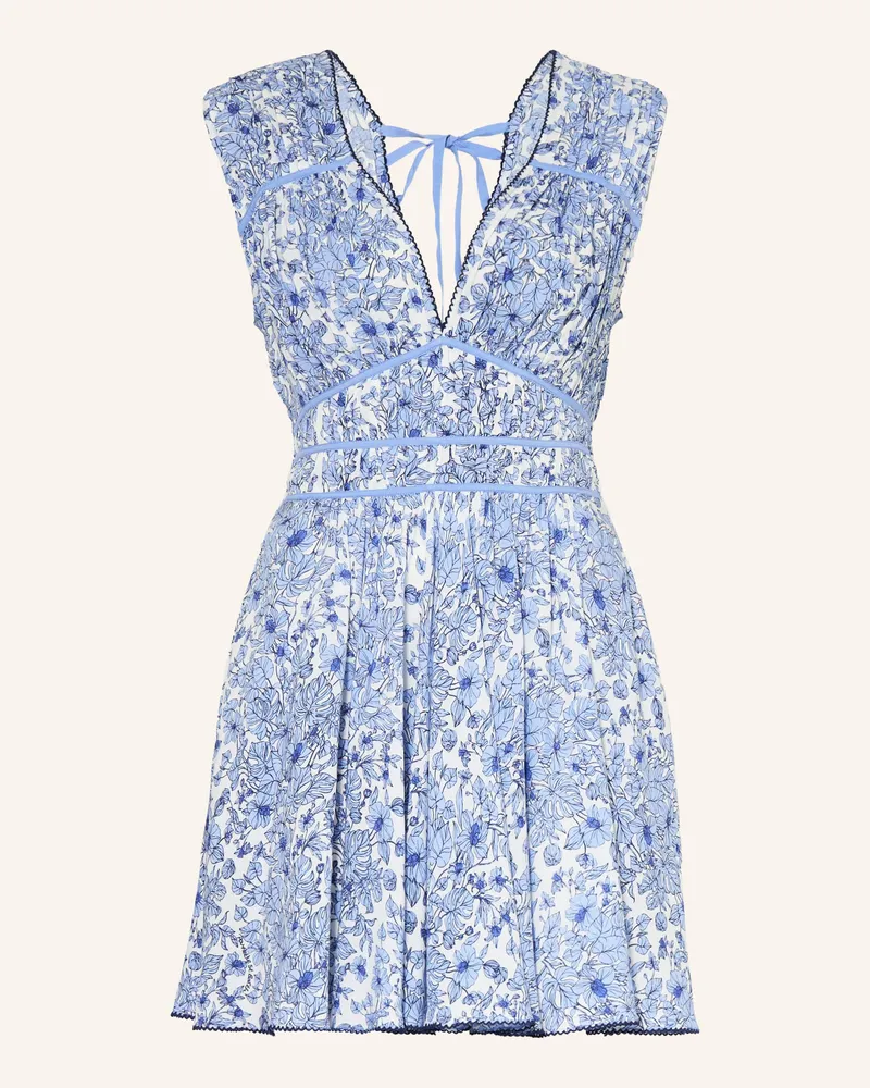Poupette St Barth Strandkleid Ciao Mit Plissees blau Hellblau