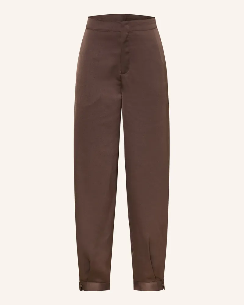 Mrs & HUGS Satinhose braun Braun