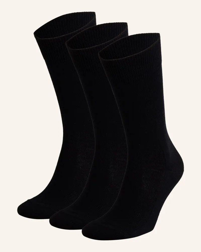 Falke 3er-Pack Strümpfe FAMILY Schwarz