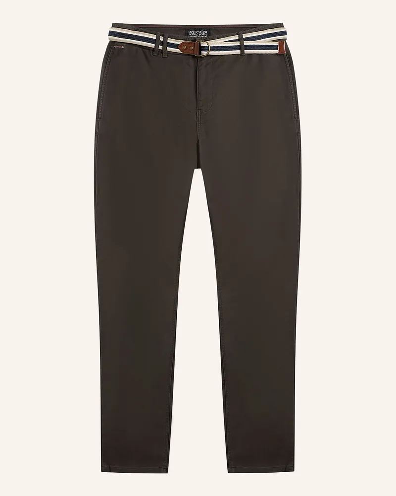 Scotch&Soda Chino Regular Fit braun Dunkelgrau