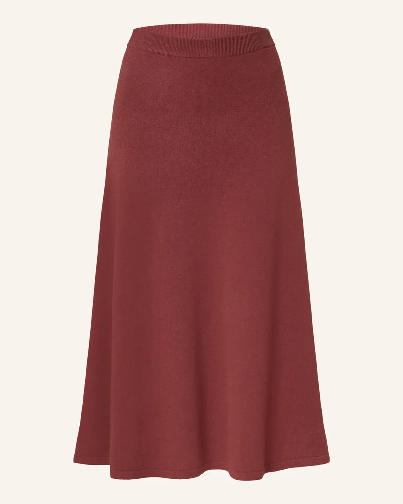 Mrs & HUGS Strickrock braun Dunkelrot