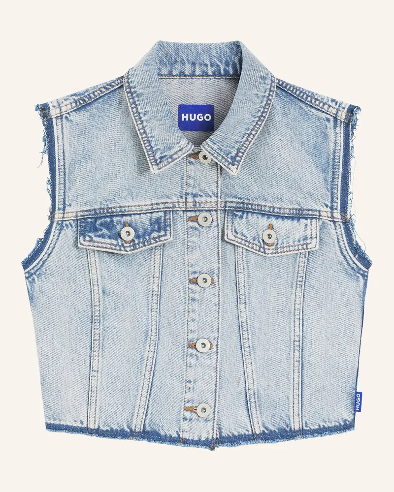 HUGO BOSS Cropped-Jeansweste GARIS Blau