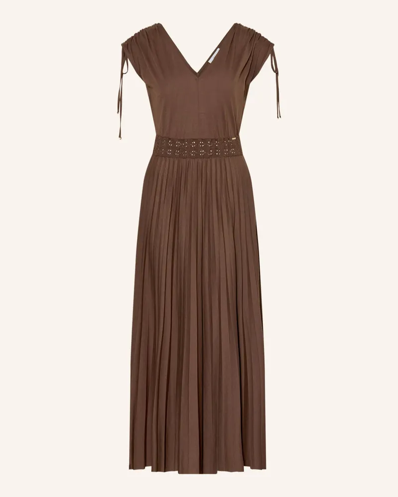 cinque Jerseykleid Cifioni Mit Plissees Und Spitze braun Dunkelbraun