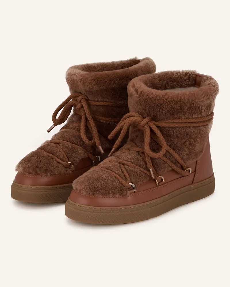 INUIKII Boots CURLY mit Kunstfell Braun