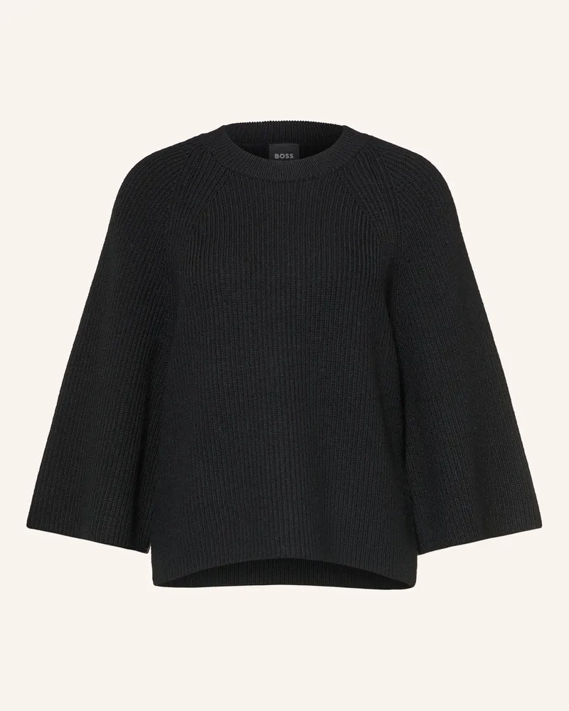 HUGO BOSS Pullover Falinas Mit 3/4-Arm schwarz Schwarz