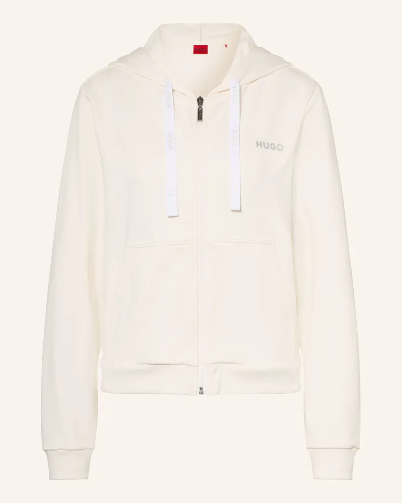 HUGO BOSS Lounge-Sweatjacke beige Creme
