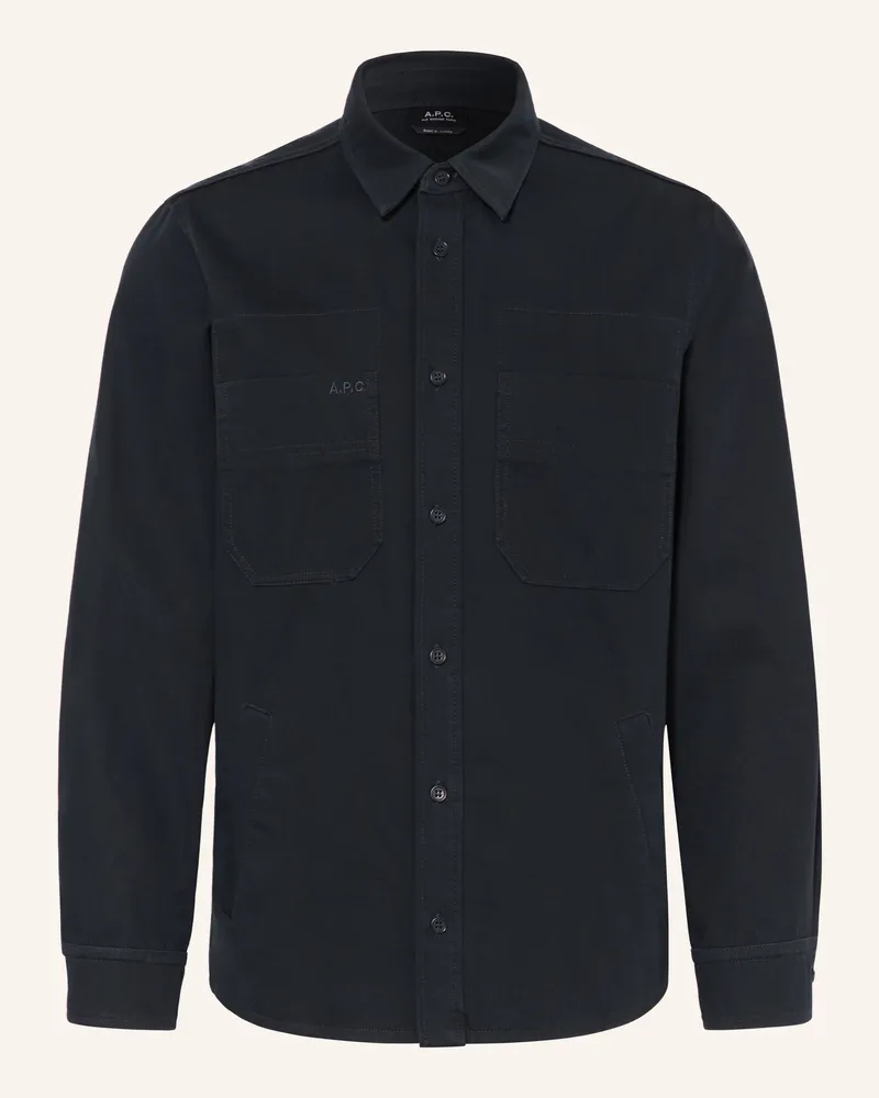A.P.C. Overjacket Noah blau Dunkelblau