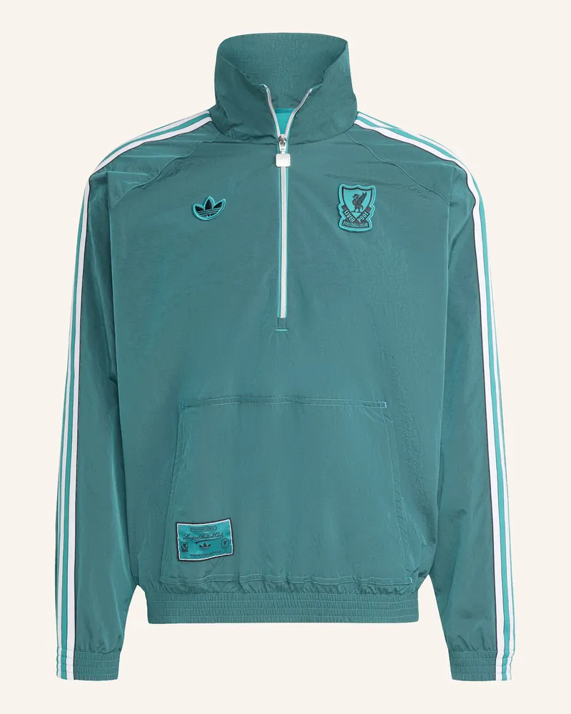 adidas FC LIVERPOOL TERRACE ICONS JACKE MIT REISSVERSCHLUSS BIS ZUR BRUST Grün